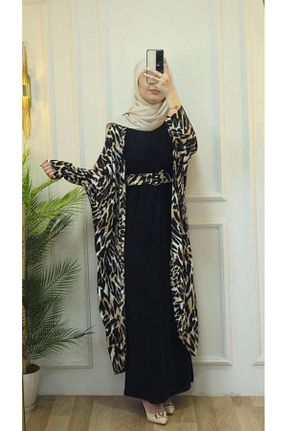 ست بالاتنه و پائین تنه حجاب قهوه ای زنانه رگولار Tebrikler tekstil - کد 932001286