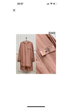 ست بالاتنه و پائین تنه صورتی زنانه بافتنی TRİPEN - کد 932005934