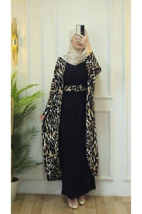 ست بالاتنه و پائین تنه حجاب قهوه ای زنانه رگولار Tebrikler tekstil - کد 932001286