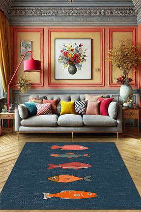فرش آبی قابل شستشو The Reef Design - کد 903412176