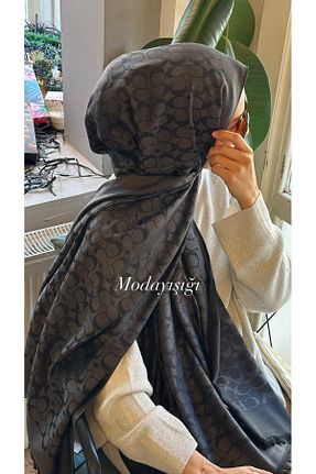 شال طوسی زنانه پنبه ای modayışığı - کد 932020921