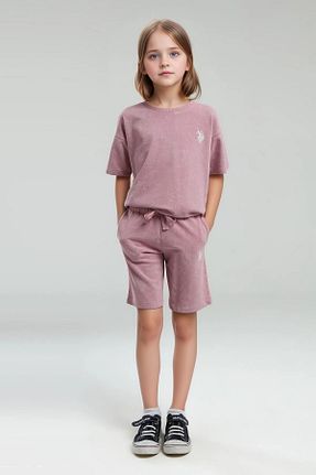 ست بالاتنه و پائین تنه صورتی بچه گانه بافتنی U.S. Polo Assn. - کد 932680406