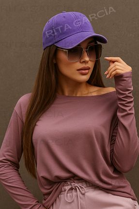 کلاه بنفش زنانه پنبه ای Ritagarcia - کد 665111044