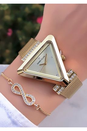 ساعت مچی زرد زنانه 36-40 میلی متر Daniel Klein - کد 921846000