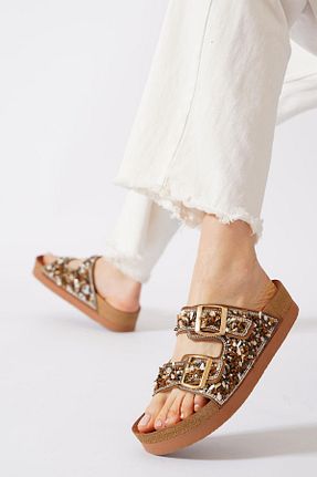 دمپائی خانگی قهوه ای زنانه پاشنه تخت Moda Pie - کد 932032425