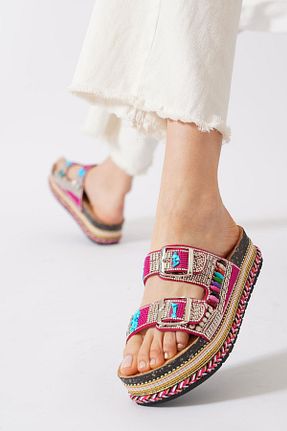 دمپائی خانگی صورتی زنانه پاشنه تخت Moda Pie - کد 932032289