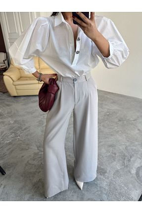 شلوار طوسی زنانه بافتنی mydukkan.co - کد 932024594