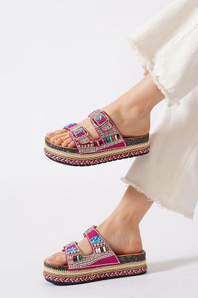 دمپائی خانگی صورتی زنانه پاشنه تخت Moda Pie - کد 932032289