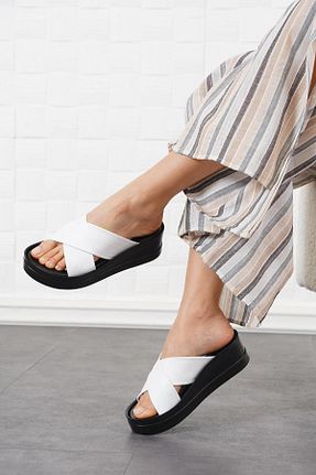 دمپائی خانگی سفید زنانه پاشنه تخت Moda Pie - کد 932032215