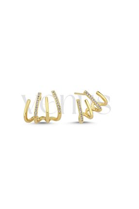 گوشواره استیل (فولاد) طلائی زنانه استیل (فولاد) VenüsDesign - کد 786480194