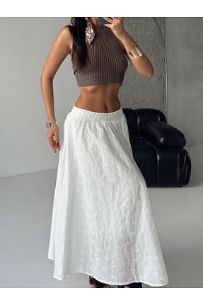دامن سفید زنانه mydukkan.co - کد 932038740