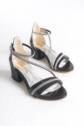 کفش مجلسی مشکی بچه گانه پاشنه تخت FİNLANDiYA SHOES - کد 932045046