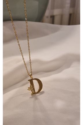 گردنبند استیل ( فولاد ) زرد زنانه استیل (فولاد) AKSESUARIM - کد 932060210