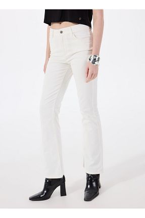 شلوار جین سفید زنانه پاچه ساده Mustang - کد 932068764