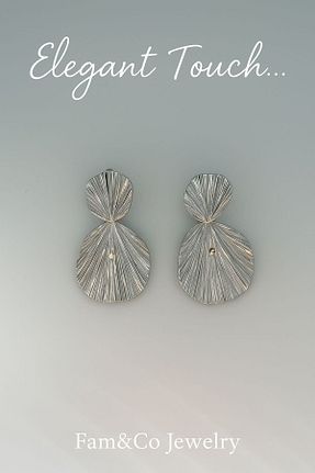 گوشواره استیل (فولاد) طوسی استیل (فولاد) Fam&Co Jewelry - کد 932075821