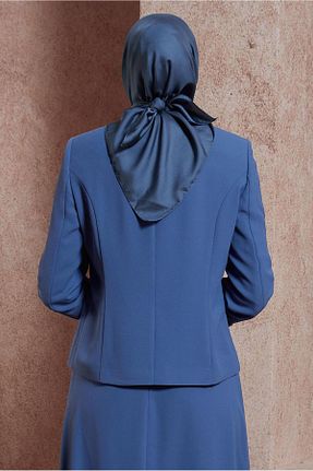 روسری آبی پلی استر Alvina - کد 832893382