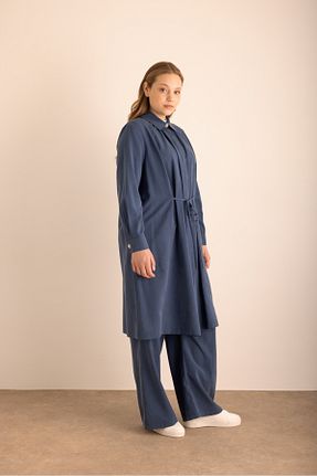 تونیک سرمه ای زنانه بافتنی Aker - کد 932859871