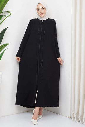 مانتو بلند حجاب مشکی زنانه hafsamina - کد 780566890