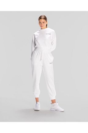 سوئیشرت اسپرت سفید زنانه رگولار Kappa - کد 806148202