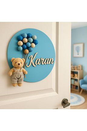 تزئینات درب آبی چوب Bonika - کد 791791545