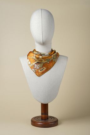 دستمال گردن زرد زنانه ابریشم silqoora - کد 899608290