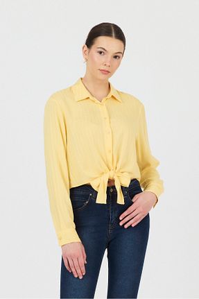 پیراهن زرد زنانه رگولار ÖNDER MODA - کد 927905844
