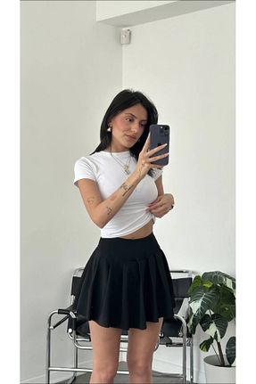 دامن مشکی زنانه لیکرا Sudelim butik - کد 932094603