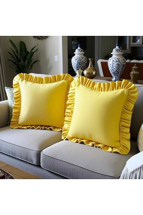 کوسن و روکش کوسن زرد پلی استر Bc Home - کد 792754544