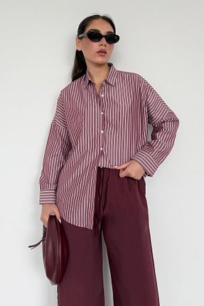 پیراهن زرشکی زنانه رگولار Madmext - کد 932108819