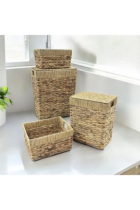 سبد لباس بژ حصیر SepetçiBaba - کد 932116155
