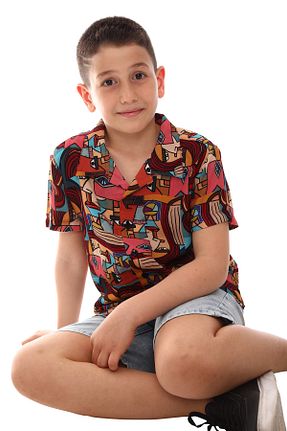 پیراهن رنگی بچه گانه یقه پیراهنی S-Ponder - کد 932878480