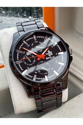 ساعت مچی مشکی مردانه 41-45 میلی متر S.POLO - کد 359508246
