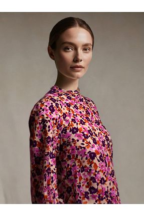 بلوز رنگی زنانه گلدار why lili - کد 932171181