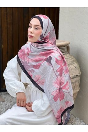 شال صورتی زنانه پنبه ای Modakaşmir - کد 932172700