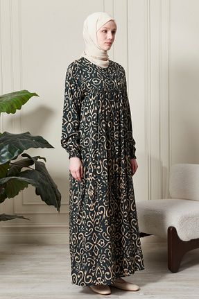 لباس حجاب خاکی زنانه رگولار fistan - کد 932181134