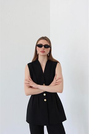 کت بلیزر مشکی زنانه بافتنی Ekim Store - کد 932185881