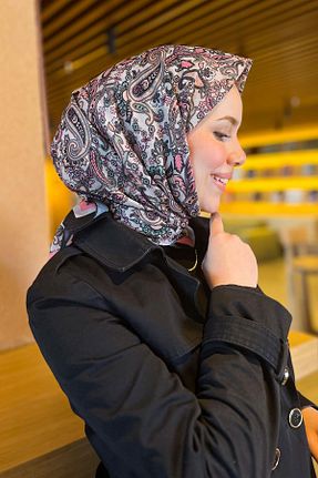 روسری رنگی پلی استر Sultan Eşarp - کد 932170932