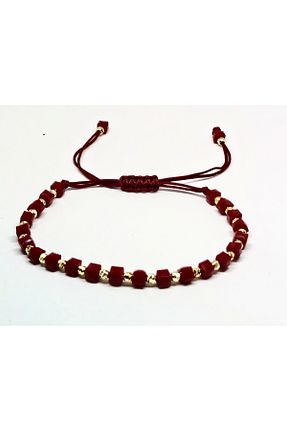 دستبند جواهر زرشکی زنانه منجق FRS TAKI - کد 253885888