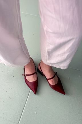 بابت زرشکی زنانه چرم مصنوعی SHOEBELLAS - کد 932190196