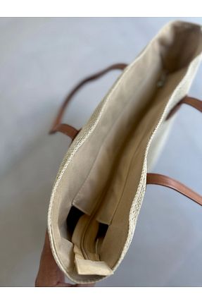 کیف ساحلی بژ زنانه حصیر moneta boutique - کد 932189915