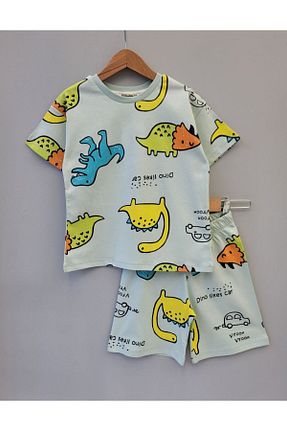 ست بالاتنه و پائین تنه آبی بچه گانه بافتنی ARBİ kids - کد 932193201