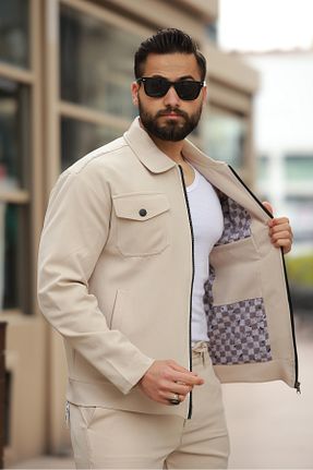 کت بژ زنانه اورسایز BYzıt - کد 932242009