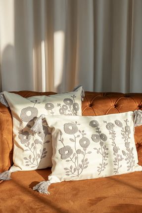 کوسن و روکش کوسن طوسی کتان SWITA - کد 932255628