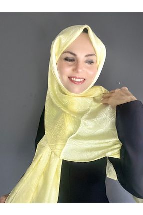 شال زرد زنانه پلی استر The Message - کد 932261385