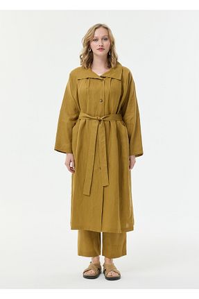 کلاه و ابایا قهوه ای زنانه کتان Armağan - کد 932251391