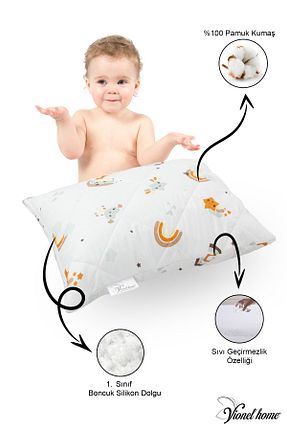 بالش و روبالشی کودک و نوزاد سفید پنبه ای Vionel Home - کد 932897027