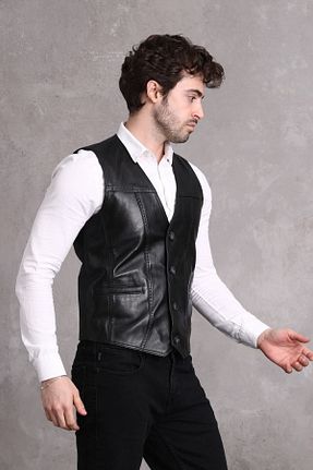 جلیقه مشکی مردانه اسلیم فیت NYC GİYİM TEKSTİL - کد 164312685
