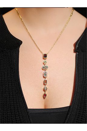 گردنبند استیل ( فولاد ) زرد زنانه استیل ضد زنگ MODA - کد 932294740