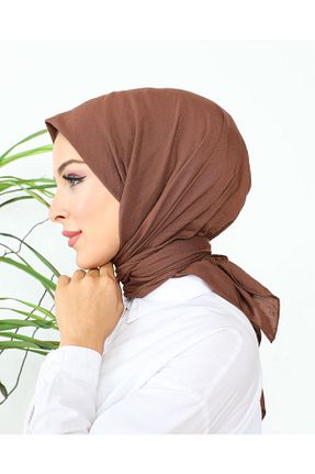 روسری قهوه ای پنبه ای nacar çarşı - کد 932318839