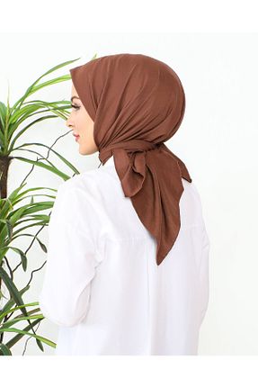 روسری قهوه ای پنبه ای nacar çarşı - کد 932318839